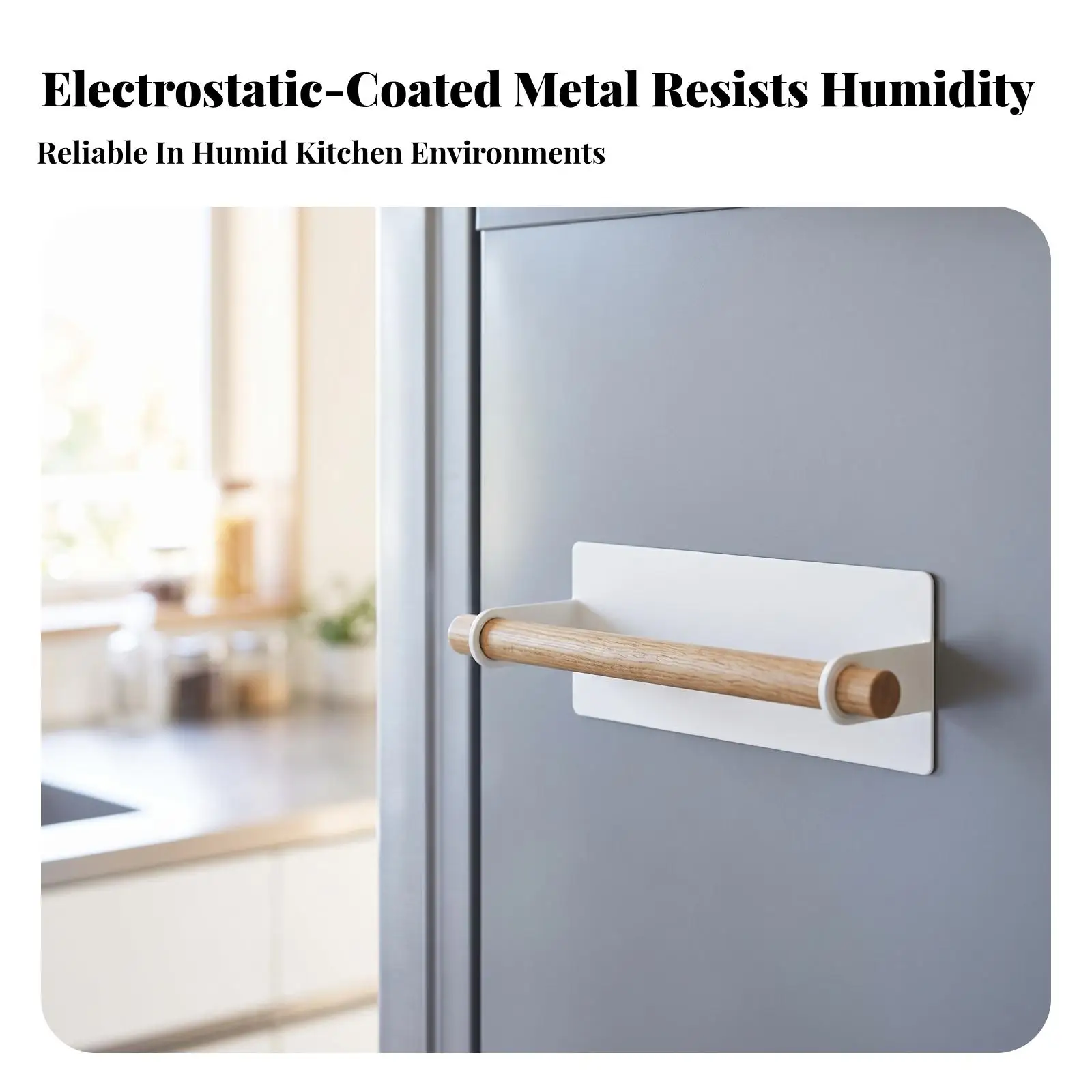 Adhesiveliberated Towel Holder with Wooden Rod Scratch-Resistant Adhesiveliberated Towel Bar with Wood Rod Organizer