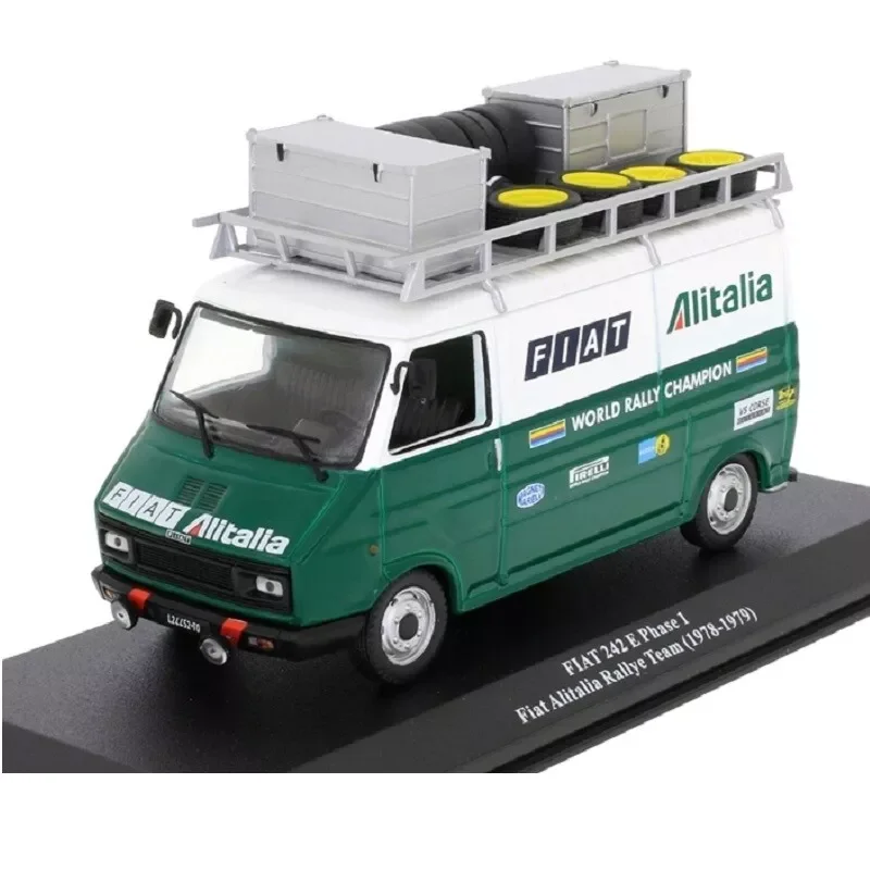 

Diecast IXO 1:43 Scale Fiat 242 Support Car Alloy Simulation Car Model Collectible Toy Gift Souvenir Display