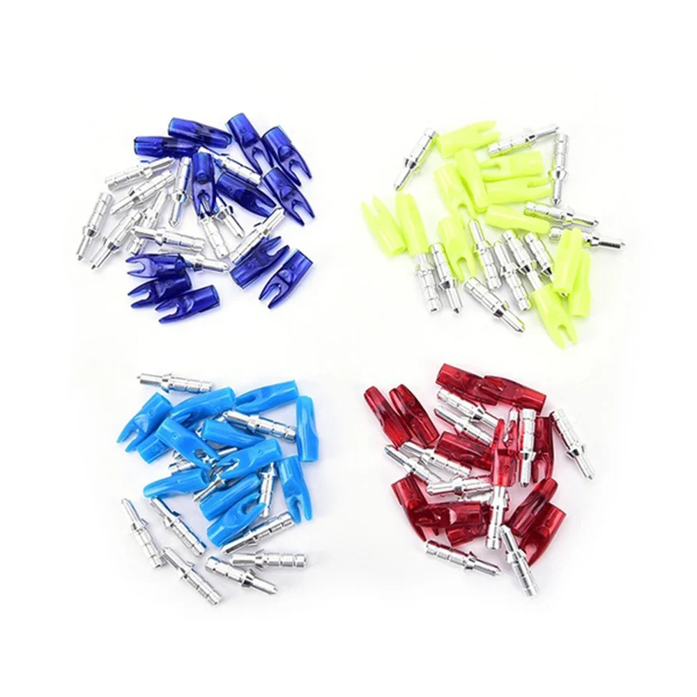 12pcs Archery Arrow Pin Nocks  ID3.2/4.2/6.2MM Carbon Arrow Shaft Compound Recurve Bow Hunting Shooting