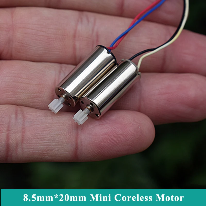 2PCS 8520 8.5mm*20mm CW+CCW Mini Coreless Motor DC 5V 6V 38000RPM High Speed Micro Hollow Cup Engine DIY Hobby Toy Gear Model