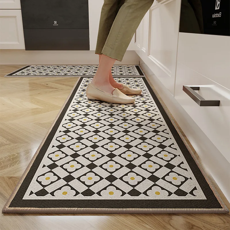 VIKAMA 2 pièces tapis de sol de cuisine-dureux couloir buanderie tapis à pédale longue-tampons de porte d'entrée intérieure-décoration de la maison