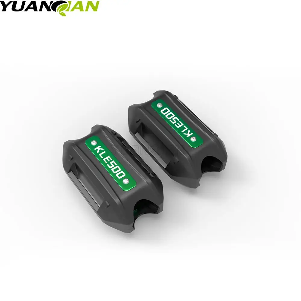 Motorcycle 25MM Engine Crash bar Protection bluemper Decorative Guared Block For KAWASAKI KLE500 KLE650 KLE 500 KLE600 1991-2007