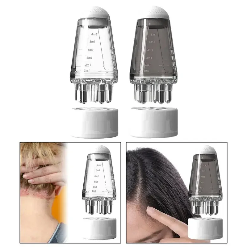 1-4Pcs Scalp Applicator Comb Multiple Functions 5 Rolling Ball Heads Teeth 6 Auxiliary Massage Comb Teeth Hair Oil Applicator