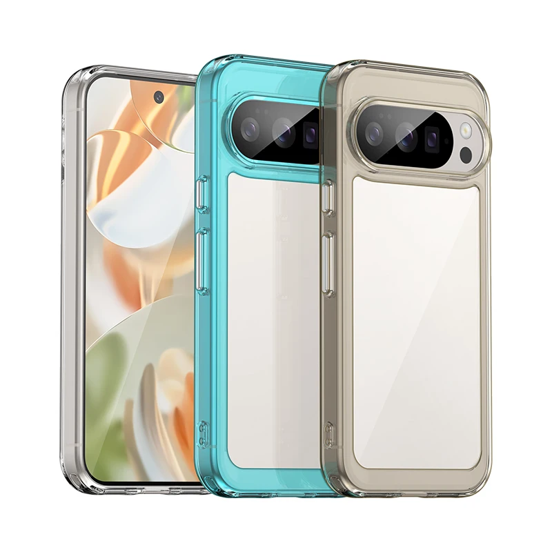 حافظة لهاتف جوجل بيكسل 10 برو فاخرة من السيليكون الشفاف حافظة حماية ممتصة للصدمات من البولي كربونات Pixel 10 Pro XL حافظة هاتف من البولي يوريثان غطاء مقاوم للصدمات