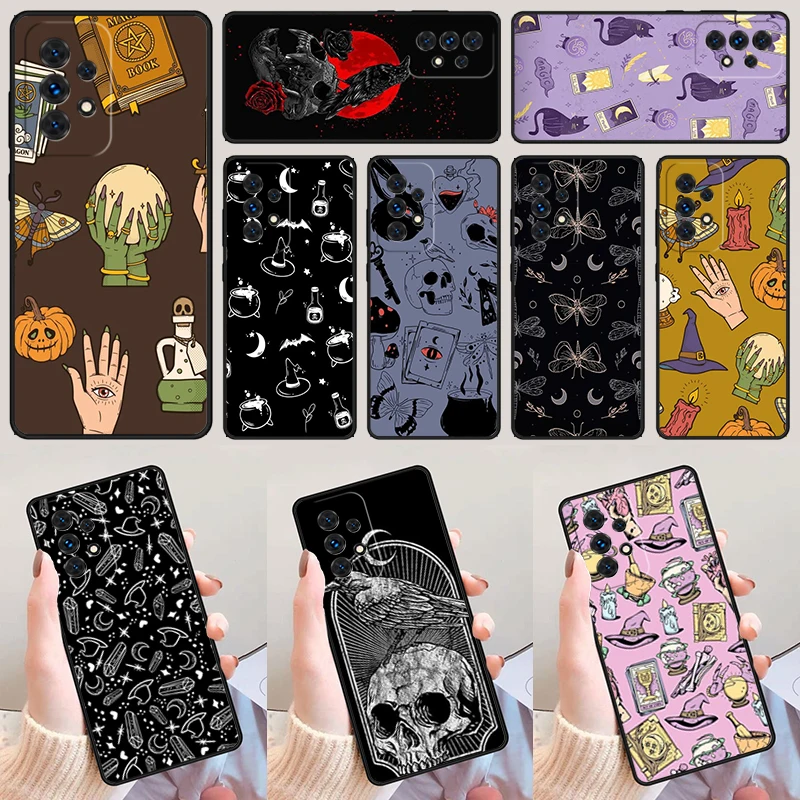 Skull Gothic Creepy Pastel Goth For Samsung A52 A72 A73 A20e A21S A50 A70 A11 A12 A42 A31 A40 A51 A71 A32 A80 A91 Phone Case