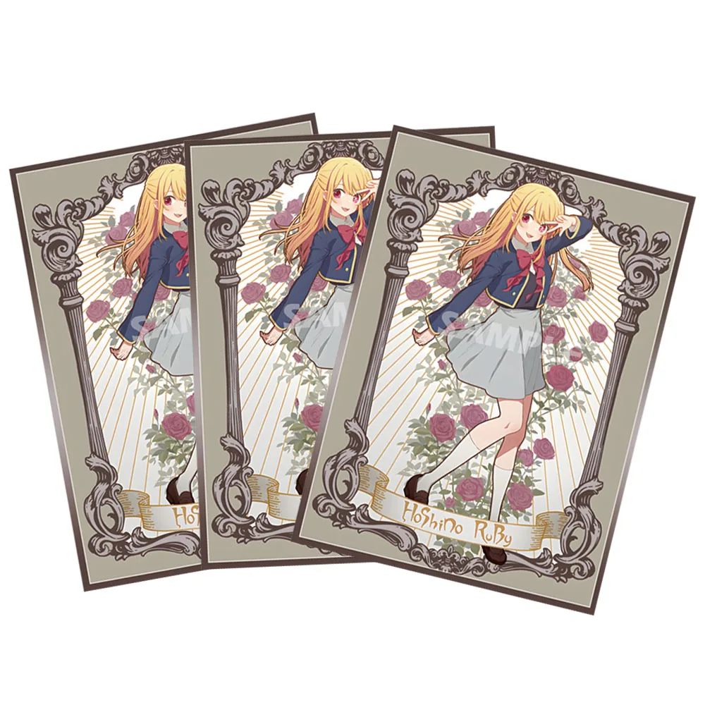 60PCS 67X92mm Hoshino Rubii Anime Card Sleeves Shining Flash Board Game Trading Card Protector for MTG/PKM Holiday Gift