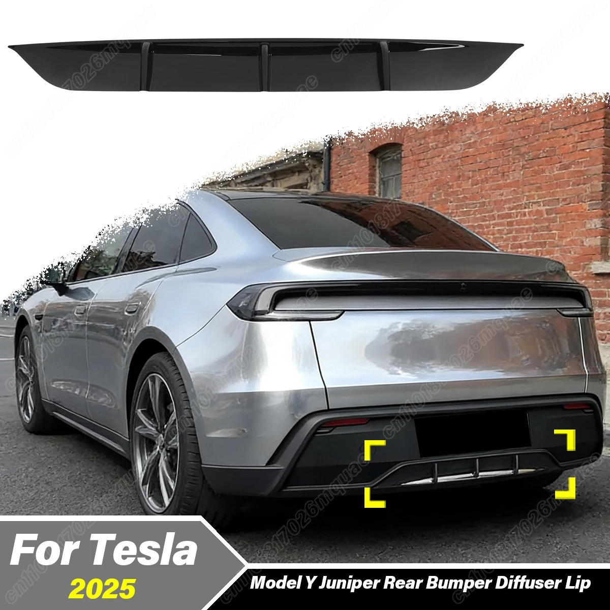 

For Tesla Model Y Juniper 2025 Automobile Rear Bumper Spoiler Lip Diffuser Modification Decoration External Accessories Body Kit