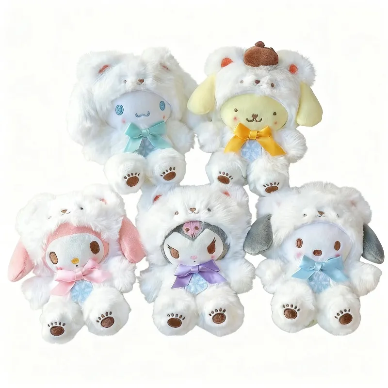 Niedlicher Cinnamoroll Pochacco Plüsch-Schlüsselanhänger Kawaii Weiche Puppe Taschenanhänger Rucksack-Deko Kinder Geburtstagsgeschenk