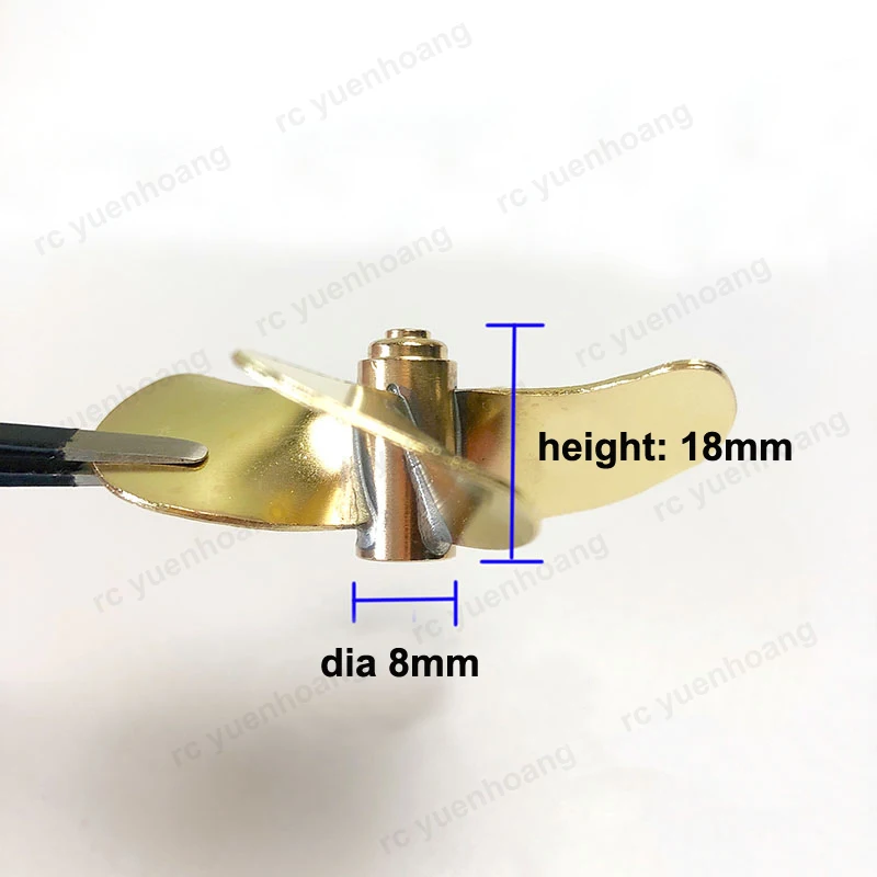 Rcブラシレス電気ボート用の完全なプロペラ、水中スラスター、4ブレードブラスパドル、直径48mm、m4、1ペア