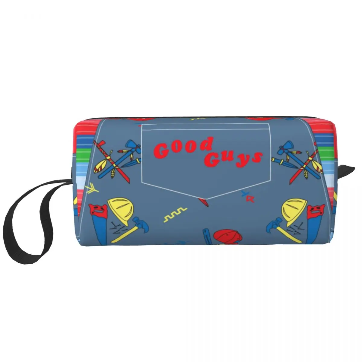 Good Guys Child's Play Chucky Travel Cosmetic Bag or Killer Doll Overalls Makeup Toiletry Organizer Lady Beauty Storage Dopp Kit