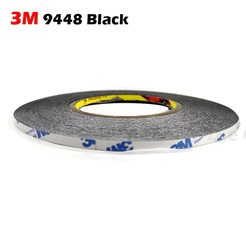 

(5mm *50 Meters) 3M 9448 Black Double Sided Adhesive Tape for Android MobilePhone Tablet LCD Display Touch Screen Glass Housing