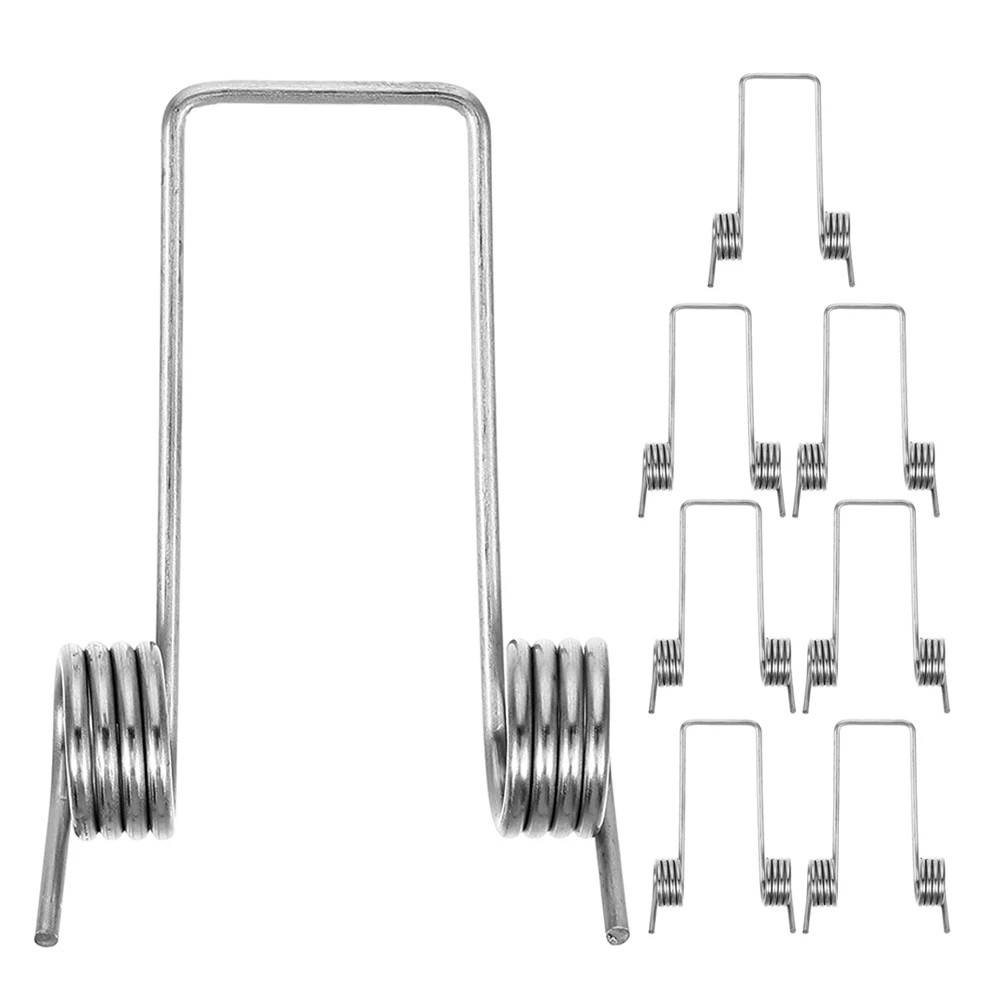 

8pcs Trash Can Bucket Lid Torsional Springs Silver Wire Replacement Accessories for Garbage Storage Maintenance Tools
