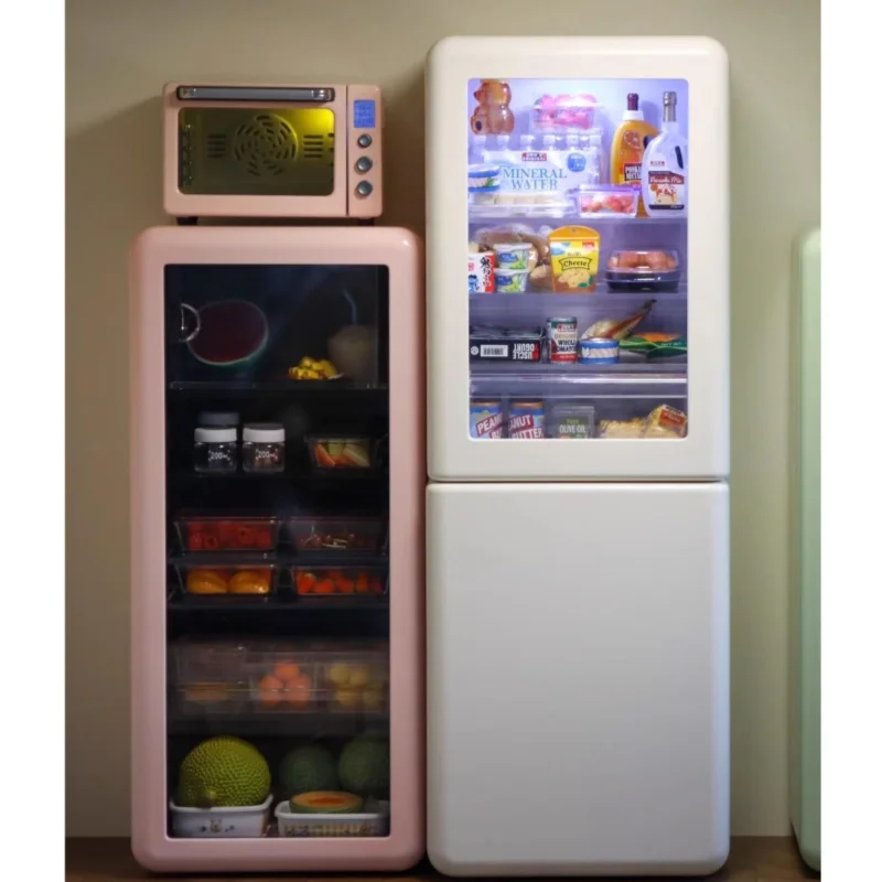Doll House Model Furniture Accessories 1/6 Single Door Liquor Cabinet Kitchen Refrigerator Bjd Ob11 Gsc Blyth Lol Miniature Prop