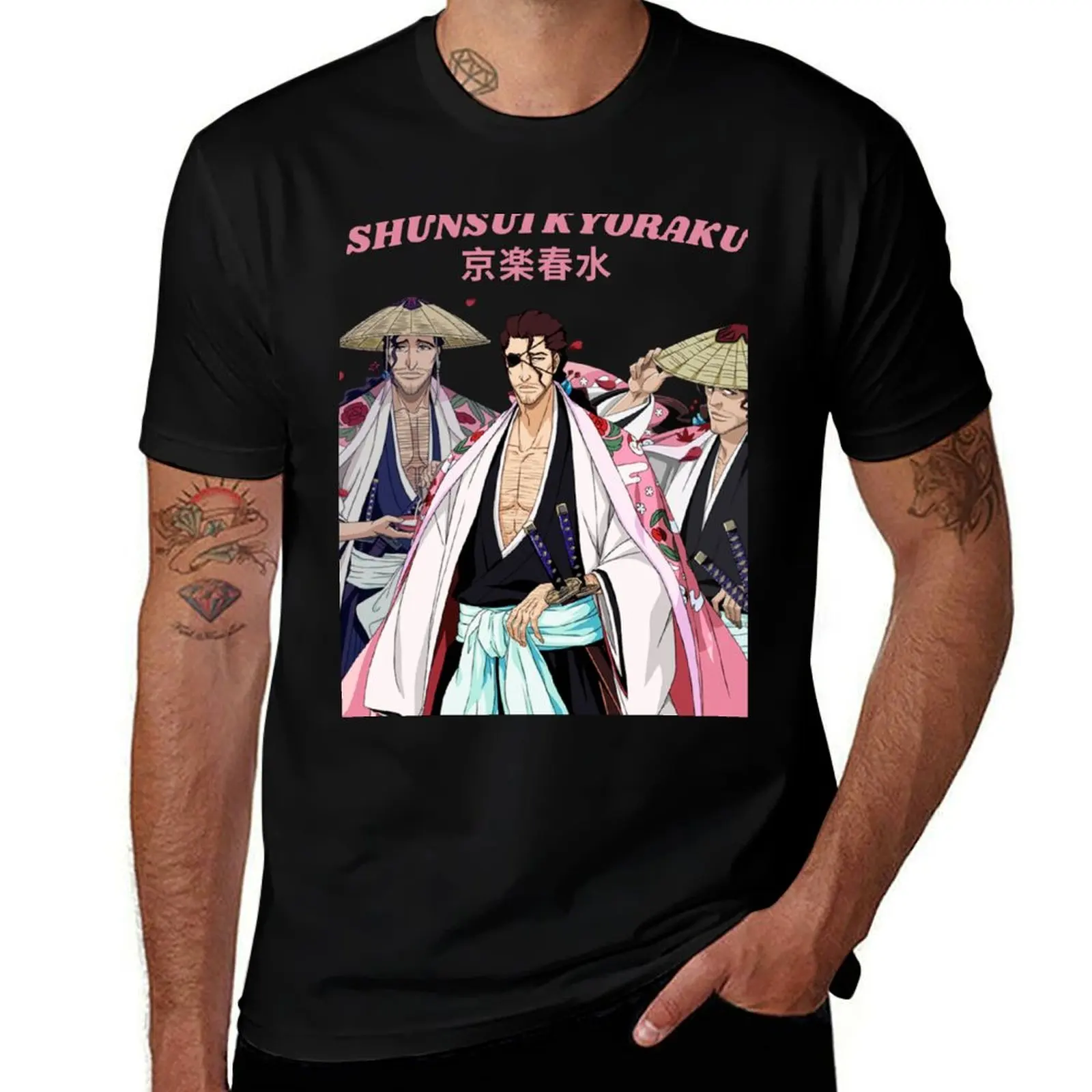 

Shunsui Kyoraku T-Shirt t shirts for man pack white t shirts cotton 100%