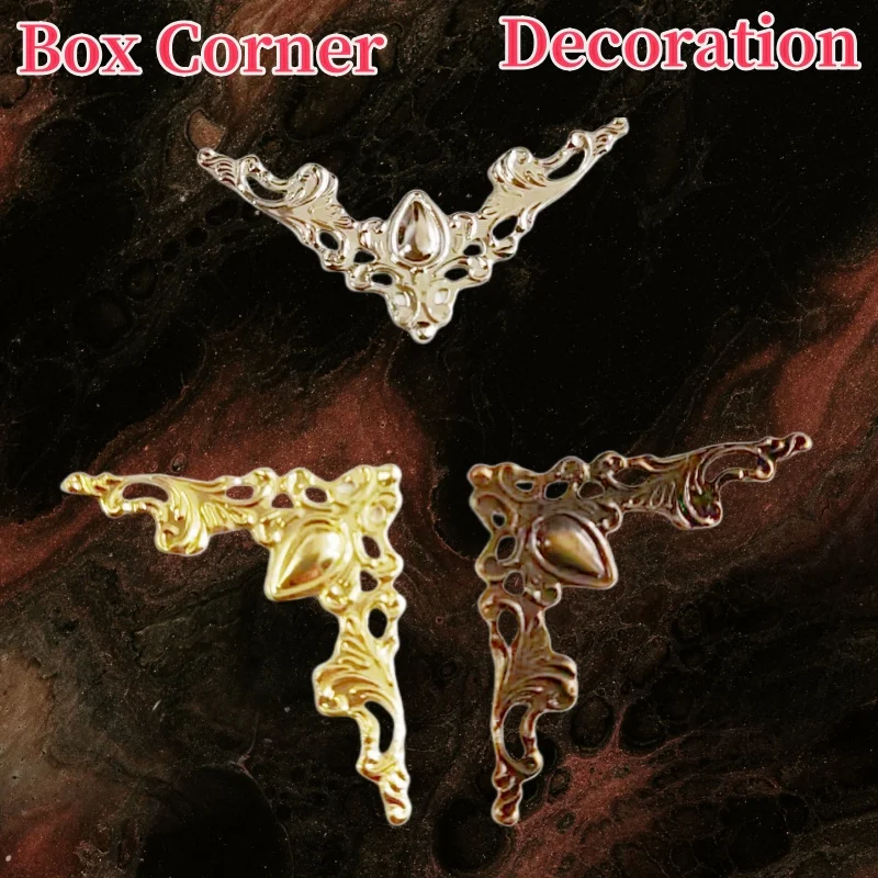 10/20/40pcs 40mm Jewelry Box Corner Antique Brass Silver Gift Wine Wooden Case Scrapbook Photo Album Corner Decorative Protector