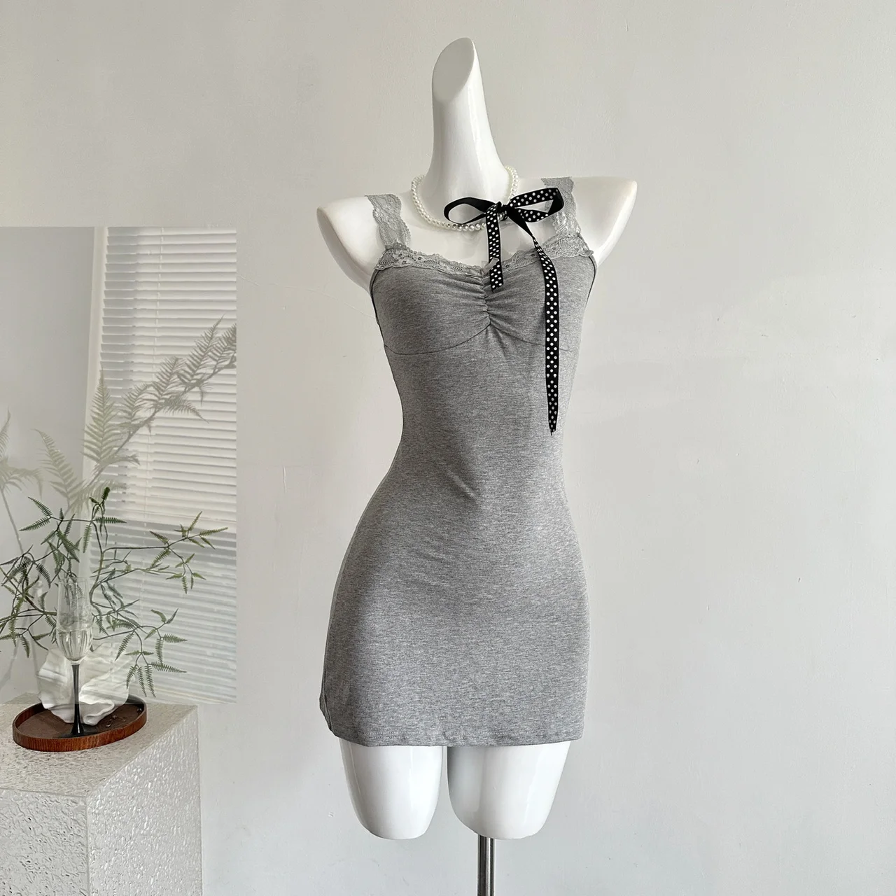 Autunno Coreano Retro High Street Casual Y2K Set da 2 pezzi Camicetta a maniche lunghe da donna + Abito con cinturino per spaghetti senza schienale Set sexy chic