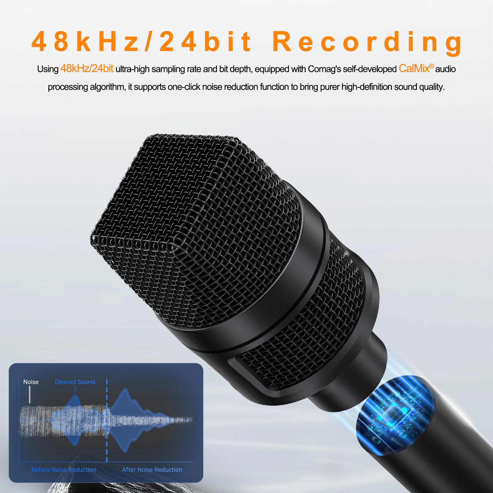 Comica Revo S Wireless Reporter Microphone for Smartphone Windows for podcasting, report, interview, video recording, live strea