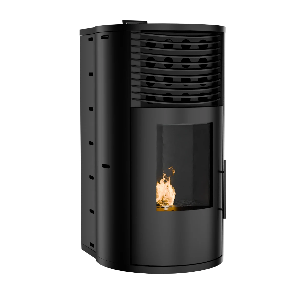 17KW Indoor Electric Wood Pellet Stove Heater Automatic Feeding WiFi Support For 2000 Square Foot Heating Area Pellet Fireplace