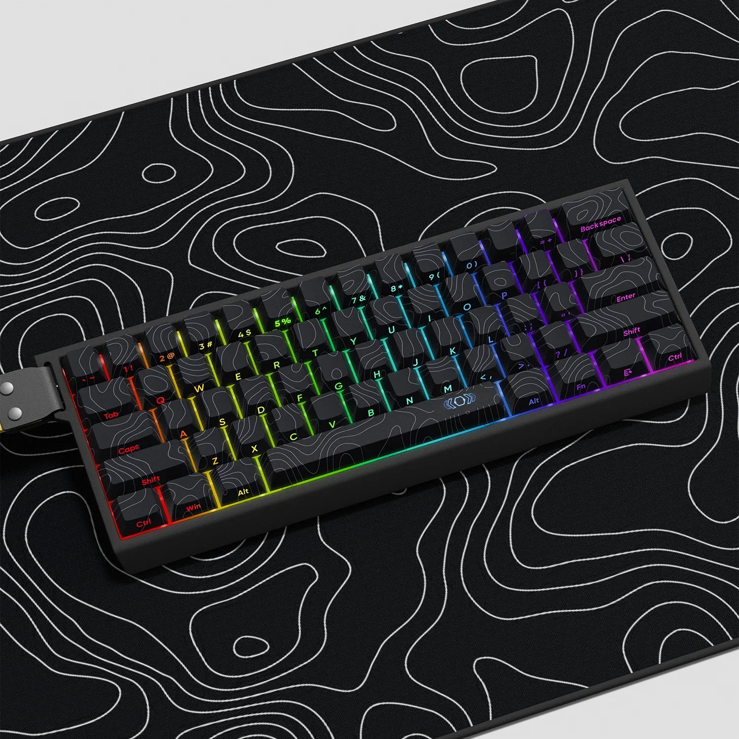 XVX "contour Line" Wooting Original Side Engraved Keycap PBT Creative Personality Light Transmission Keycap Customization