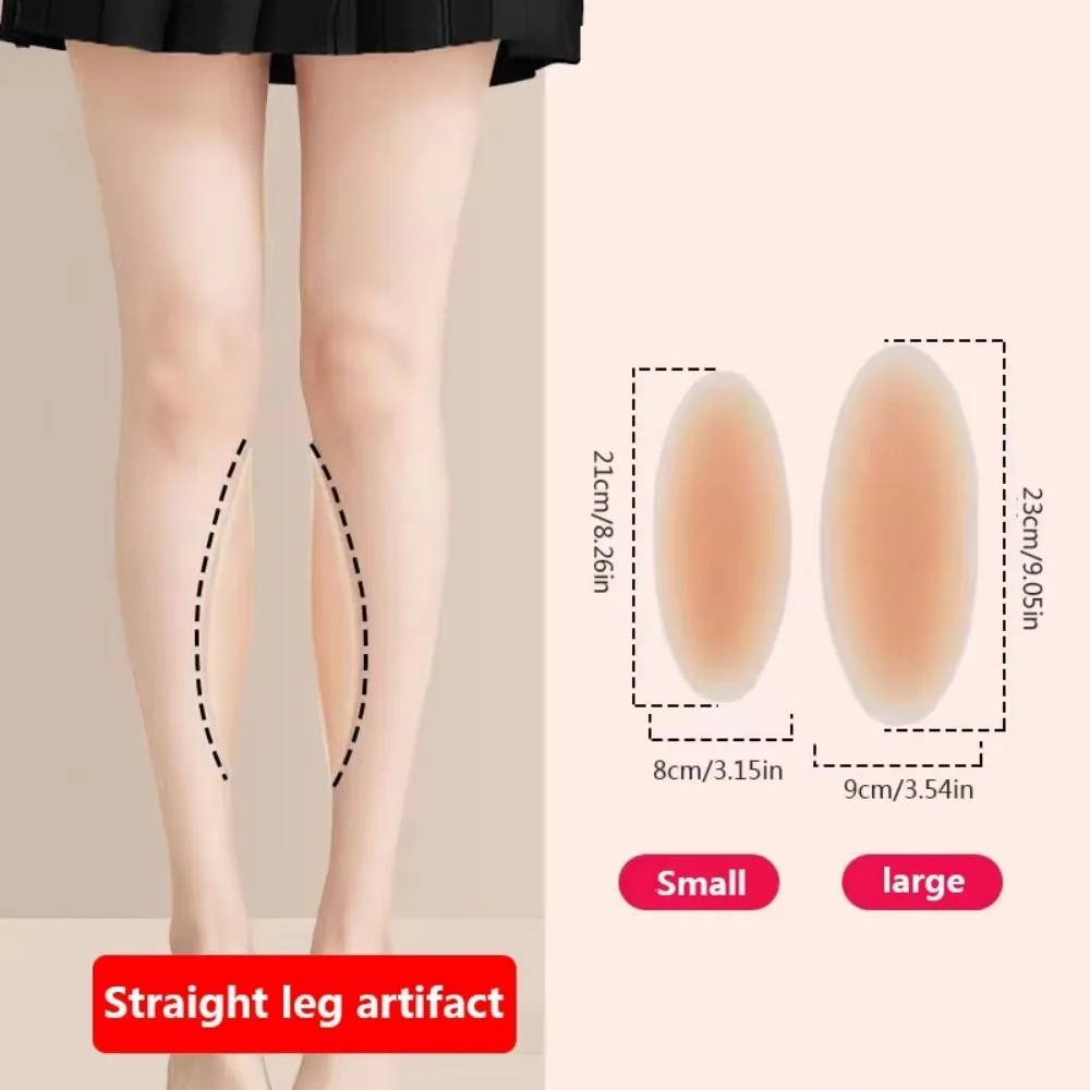2pcs Silicone Contouring Calf Pads Invisible Anti-Slip Legs Shape Pads Reusable Self Adhesive Straight Leg Patches Shaping Calf