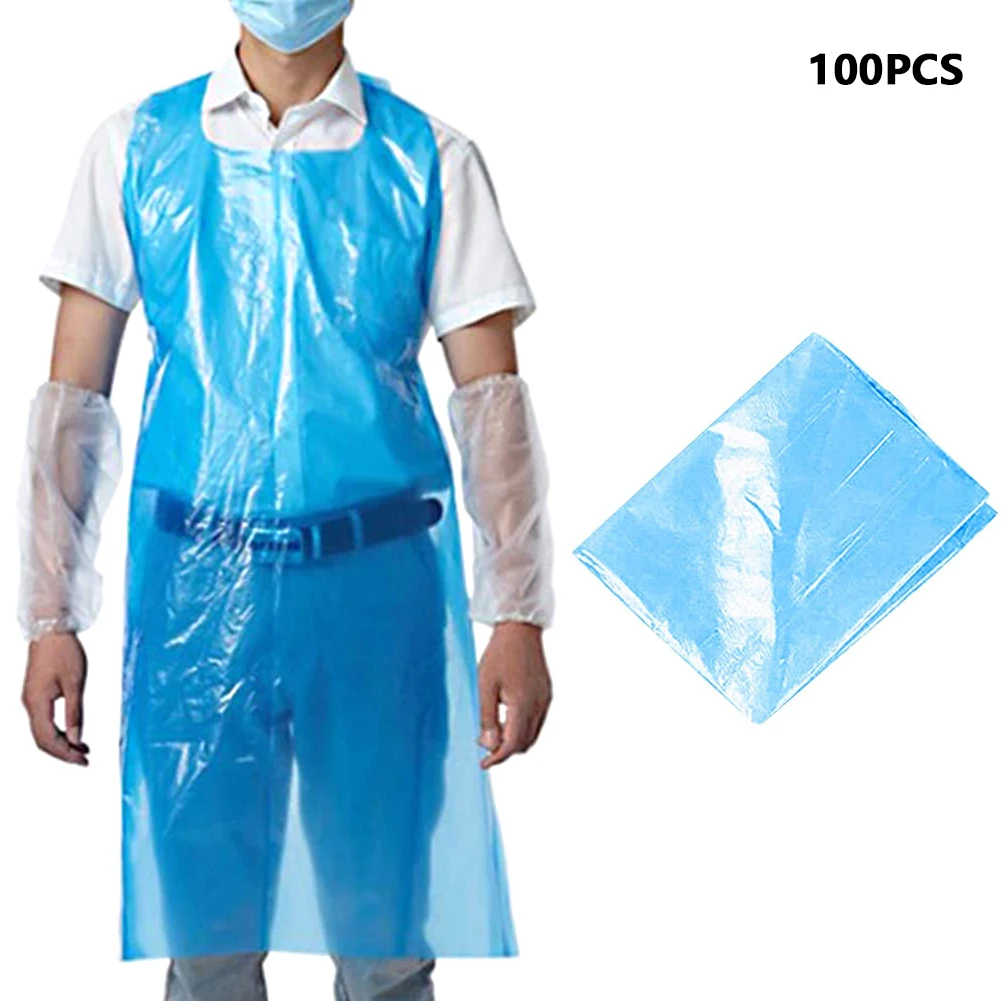 Disposable apron kitchen waterproof and oil resistant adult plastic bib restaurant hot pot lobster