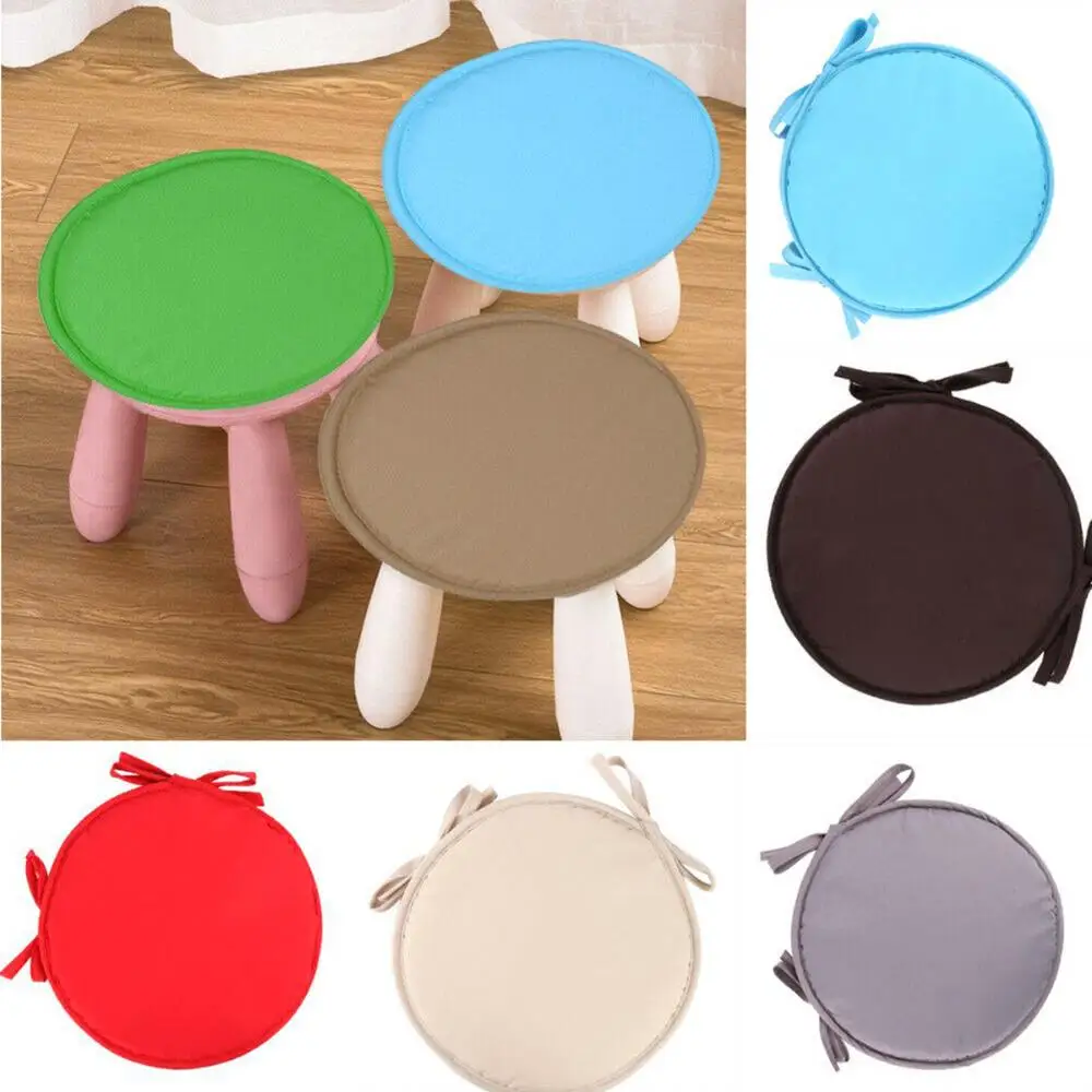 Fashion Solid Color Removable For Garden Patio Kitchen Office Indoor Outdoor Seat Pad Round Cushion Chair Cover Home Decoration