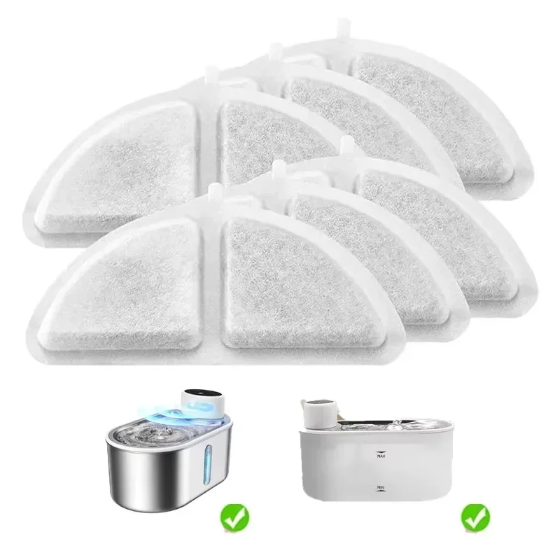 

6 pieces Activated Carbon Filter Resin Filter Element For Cat Water Fountain Purify Water Dog Cat water Dispenser Accessories