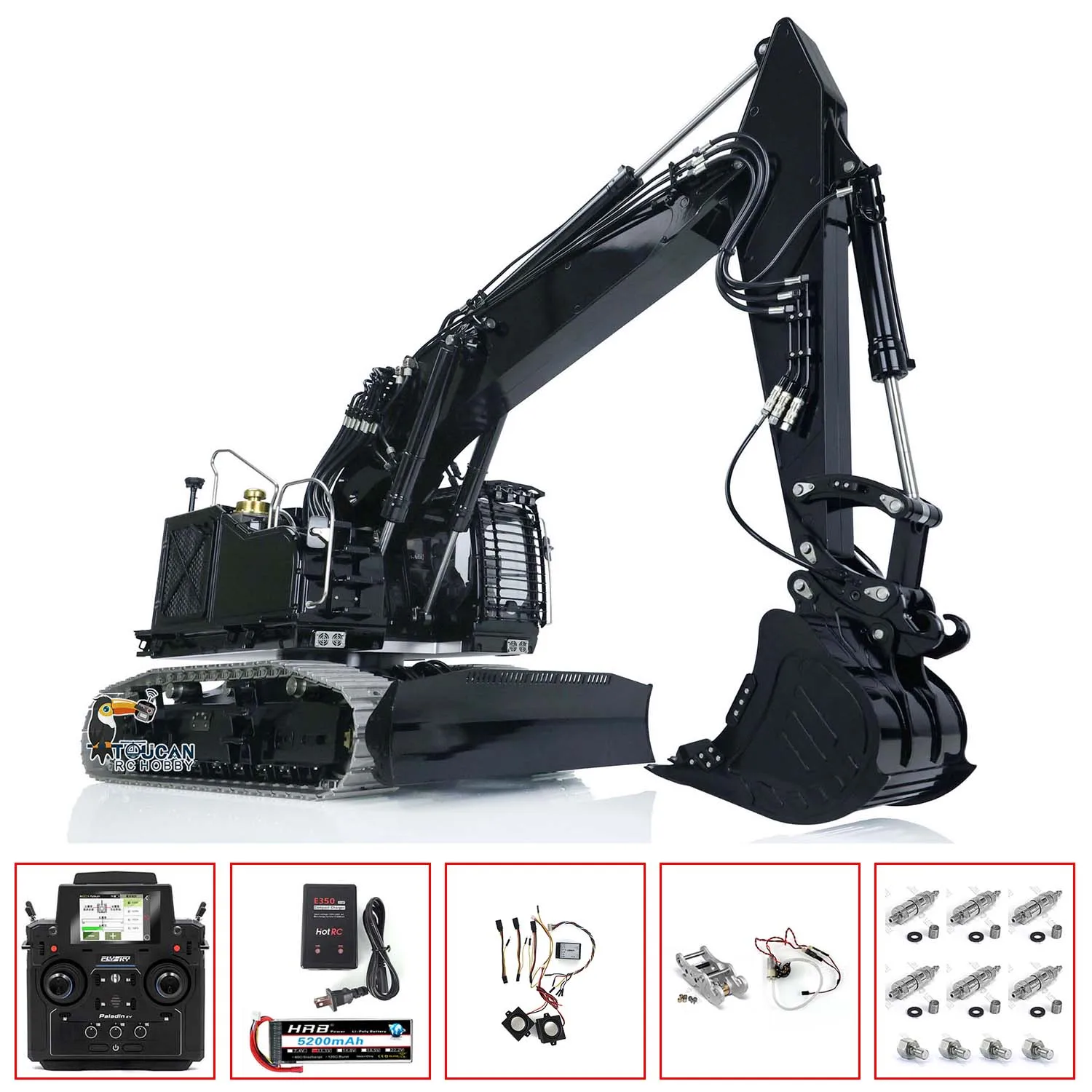 LESU Aoue ET35 1/14 RC Metal Hydraulic Excavator Remote Control PL18EV Light Sound Quickly Removable Engineering Model THZH1402