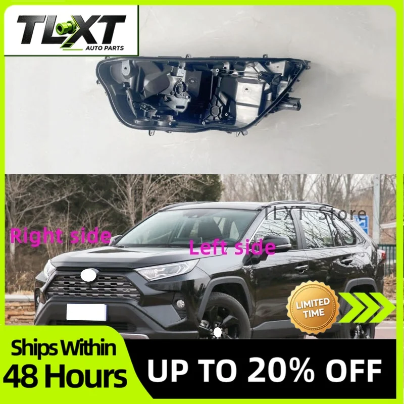 Headlight Base for Toyota RAV4 2019 2020 2021 Replacement Headlamp Base Headlight Rear Shell Headlight House Black Rear Shell