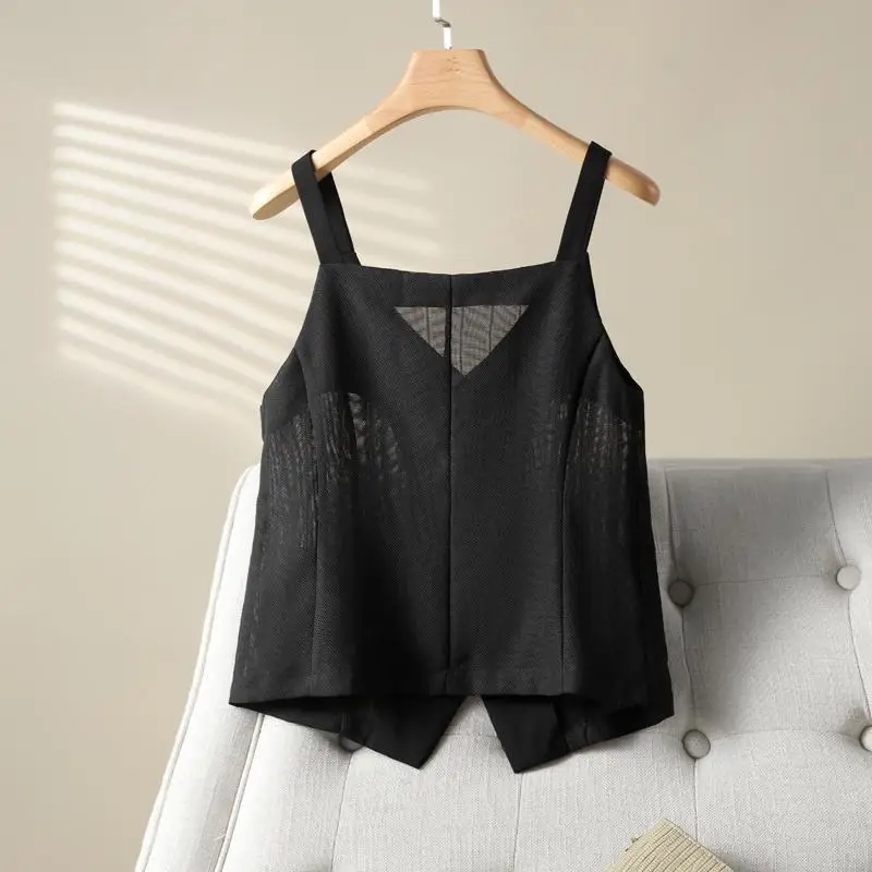 صافي الغزل كاميس الصيف مكتب سيدة أزرار البساطة بلون سترة مصممة معطف السيدات أزياء كل مباراة جيب أعلى المحملة