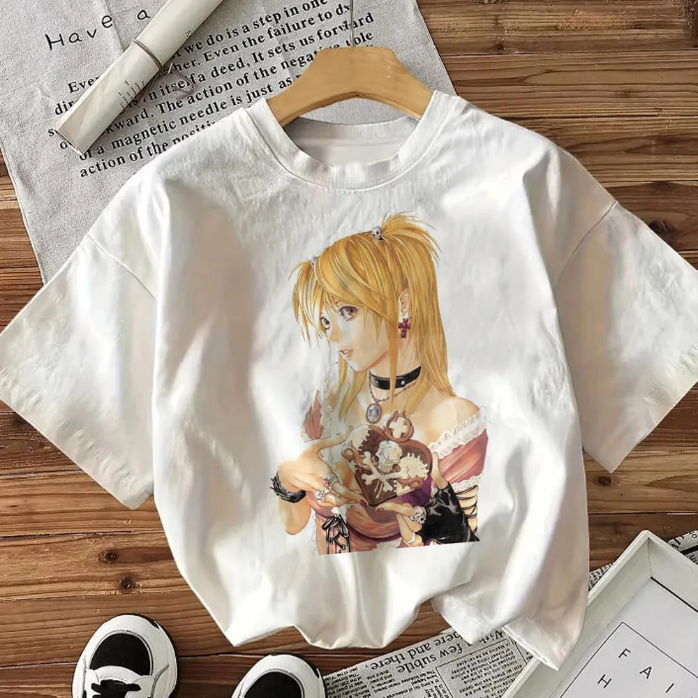Death Note shirt female cutecore Psychedelic 80s scene  japan top tees Psychedelic cheap 2000s summer clearance sales