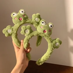 Green Cute Frog Plush Headband Hairband For Girls Hair Accessories Autumn Winter Animal Hair Hoop Bzel Women Headwear