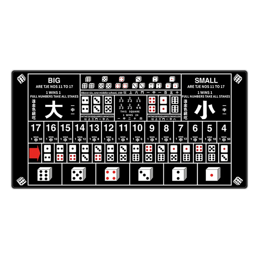 

Texas Hold'em Poker Mat Rubber Tablecloth Sic Bo Dice Game Casino Playing Cards Mat Entertainment Accessories