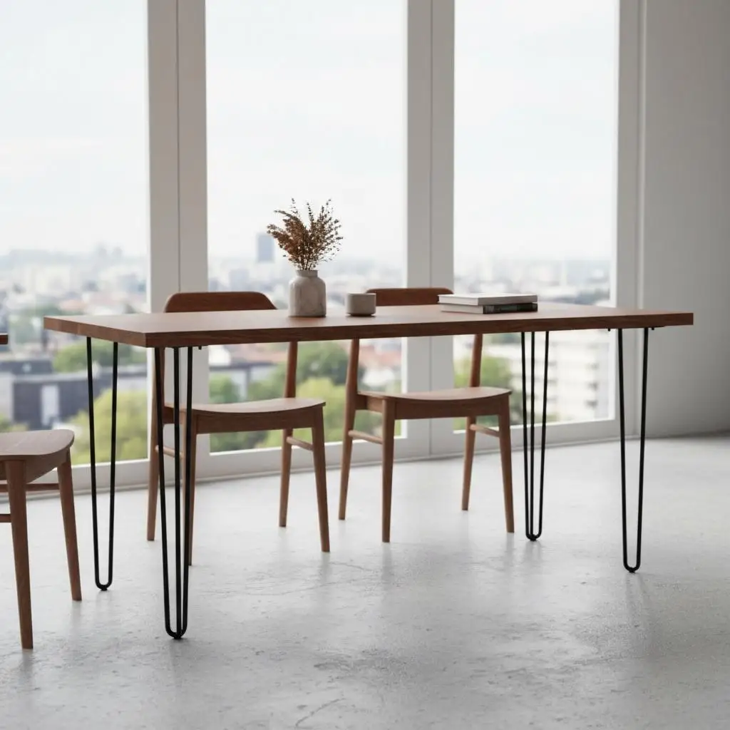 

Опорные стержни для мебели Hairpin, 40 дюймов, набор из 4 штук, для обеденного стола, скамьи, консоли, общая грузоподъемность 880 фунтов, углеродистая сталь, B