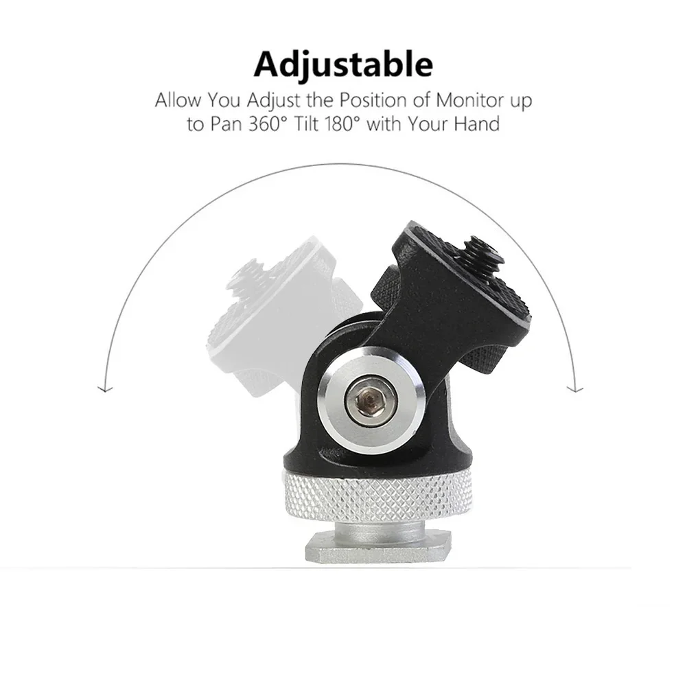 Aluminium Alloy Mini Ball Head Tripod Mount 180 Degree Rotating Photographic Camera Head Mount Base Adapter For DSLR Camera