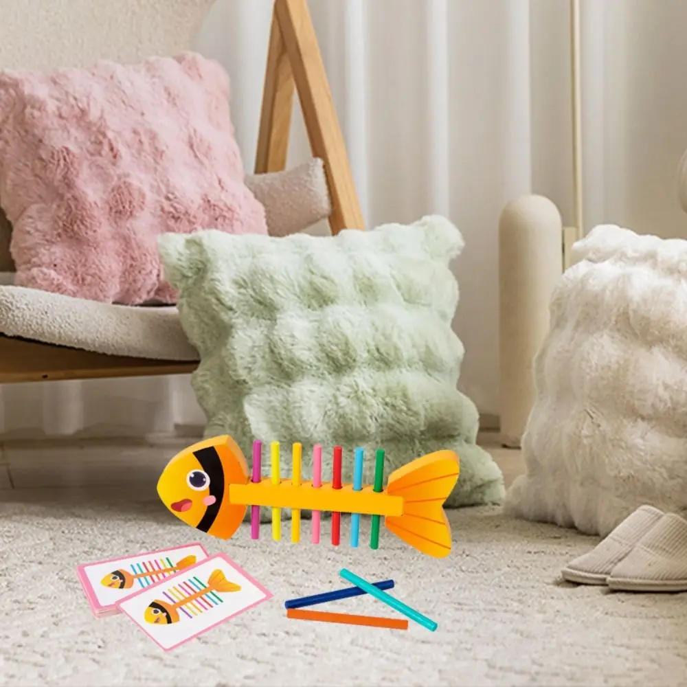 ไม้สีจับคู่ Stick BALANCE เกมการรับรู้สี Sensory ของเล่นปริศนาการเรียงลําดับสีของเล่นการ์ตูน Fine Motor