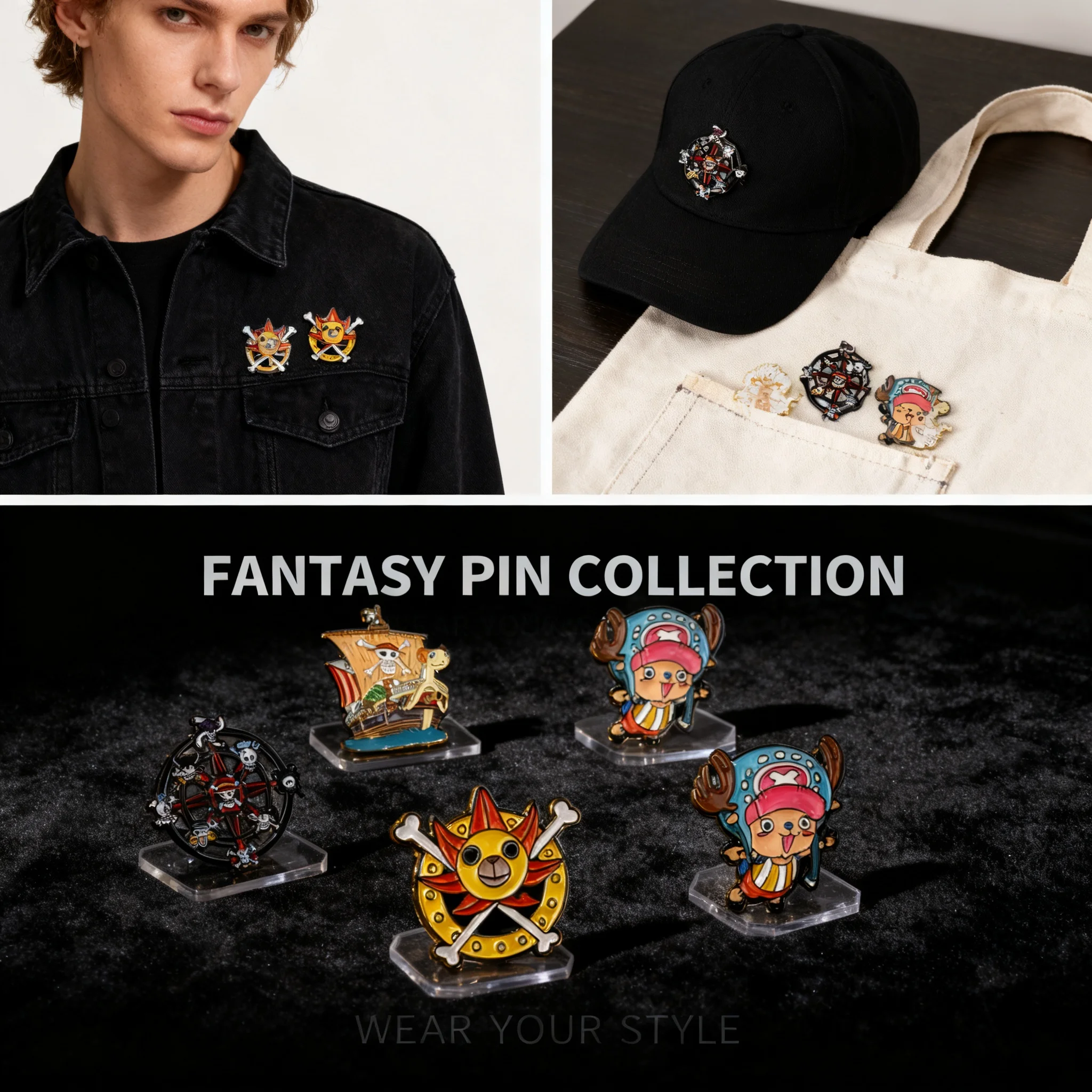 Pirate Anime Drop Oil Enamel Pin Brooch Badge Alloy Brooch Accessory For Clothing Backpack Decoration Hot Sale Newest Men Women