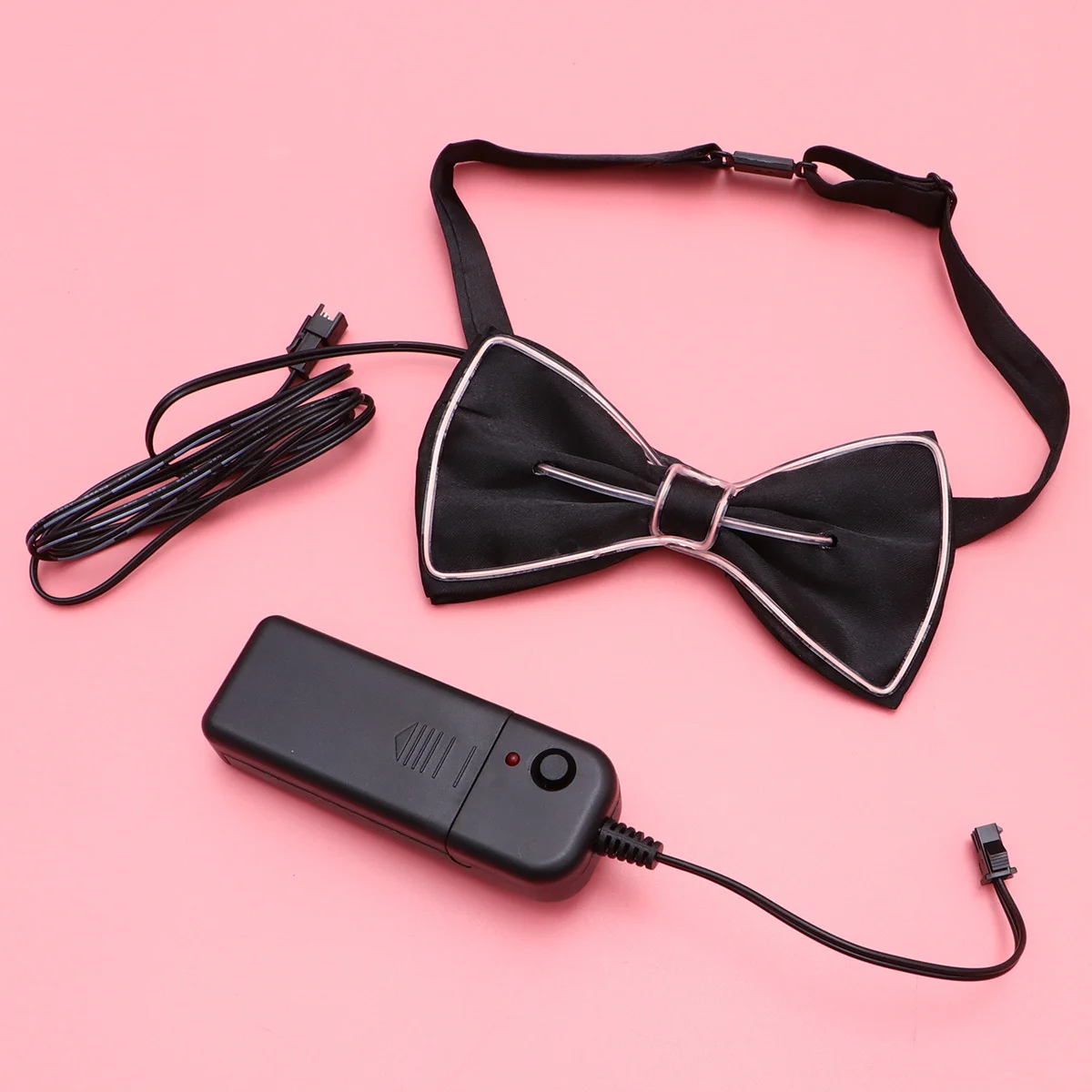 

Luminous LED Glowing Tie Light Blue Flashing Bow Tie Party Dress Up Supplies Bright Color for Masquerade Cosplay Festivals