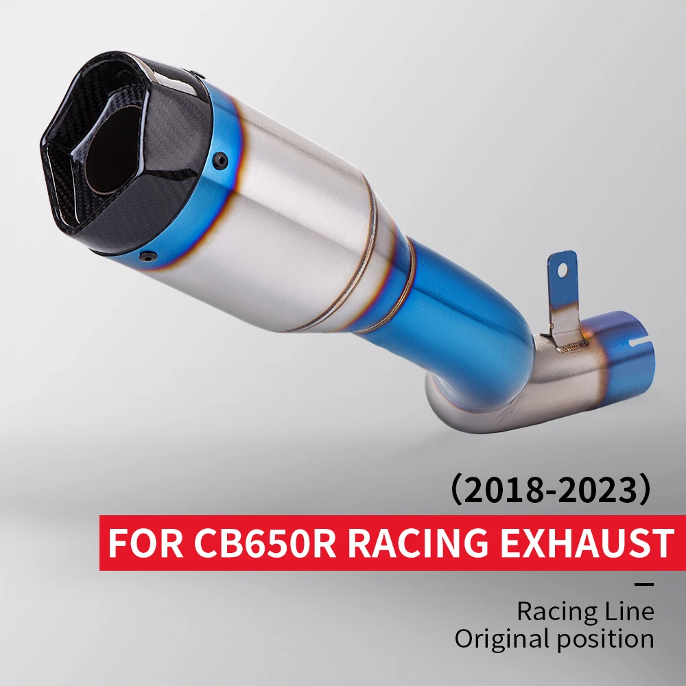 

Slip On Line For Honda CBR650 CBR650R CB650R CBR650F CB650F 2014-2026 Motorcycle Exhaust Middle Line Pipe Racing Exhausts Kit