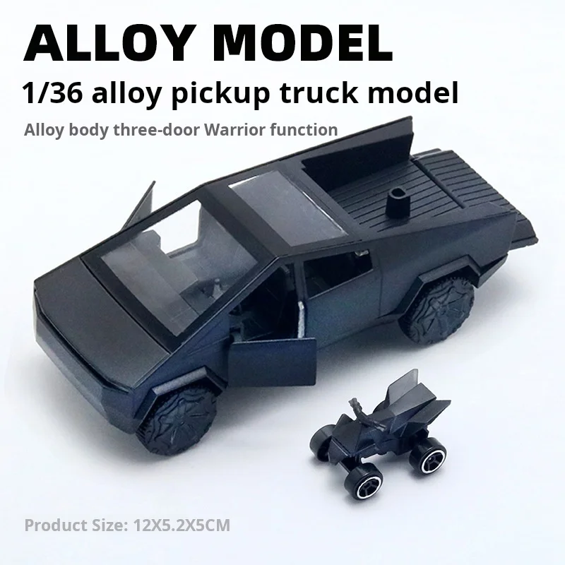 1:36 サイバートラック おもちゃ オフロード車 ダイキャストモデルカー ビーチバイク ホビー コレクション 誕生日プレゼント 男の子向け