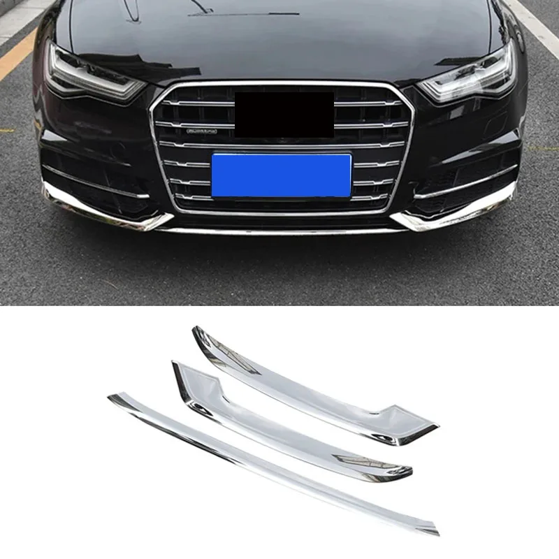 Car Front Bumper Cover Trim Strips Car Decoration For-Audi A6 C7 2017 2018