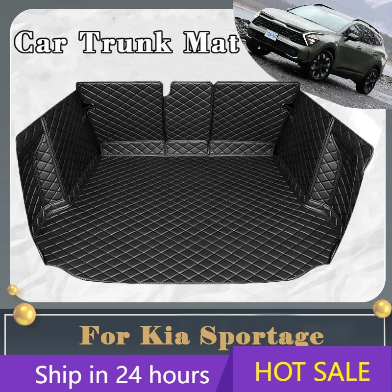 

Car Trunk Mat For Kia Sportage LWB NQ5 2023 2024 2025 Dirt-resistant Fully Surrounded Trunk Mat Rear Cargo Tray Car Accessories