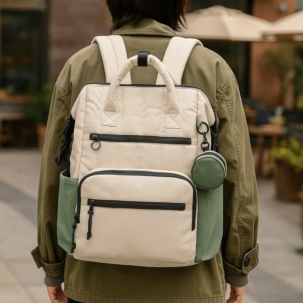 حقيبة ظهر عملية ذات سعة كبيرة ومتعددة الوظائف من البوليستر على أكتاف عصرية مقاومة للاهتراء وحقيبة ذات سعة كبيرة للنزهة #3