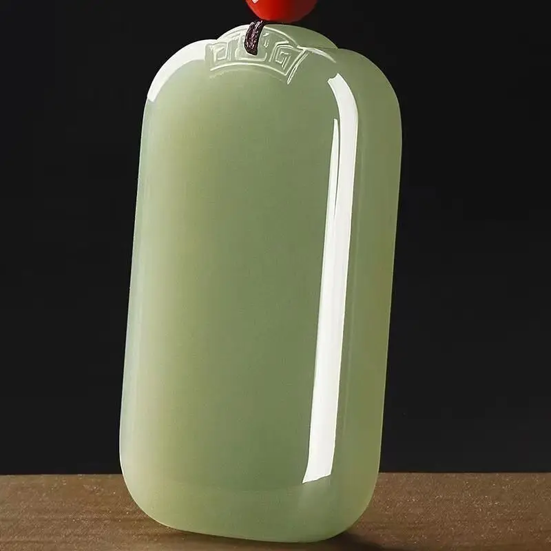 

Duck egg green nothing to do brand pendant men's and women's necklace jade pendant peace jade plate