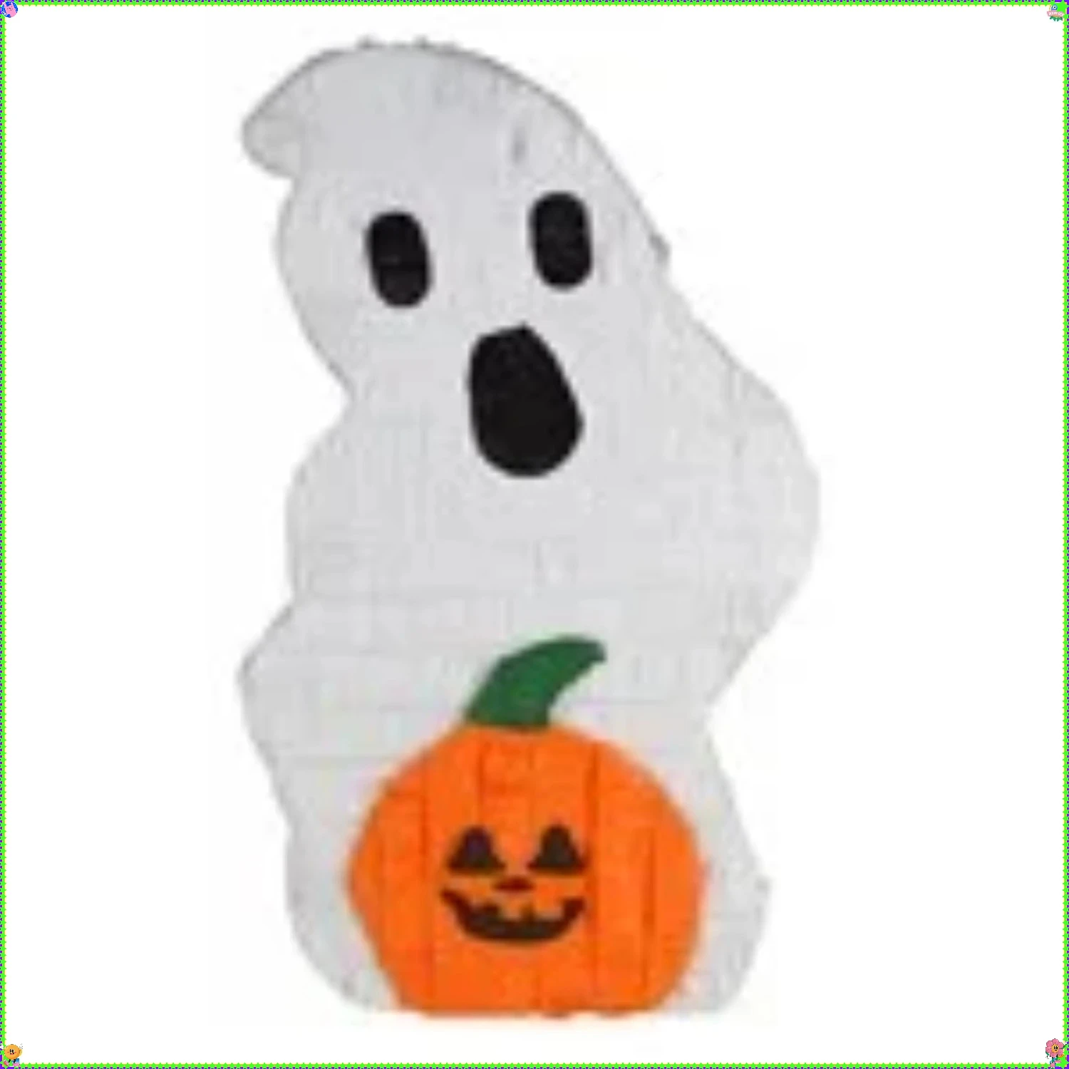 

Vibrant Halloween Ghost & Pumpkin Piñata - Festive Party Decor for Kids, Birthday Bash, Trick-or-Treat Celebration