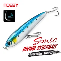 NOEBY-señuelo tipo lápiz flotante para buceo sónico, 140mm, 51g, 160mm, 71g, Wobbler, agua salada, bonito Kingfish, atún, juego grande, señuelos duros