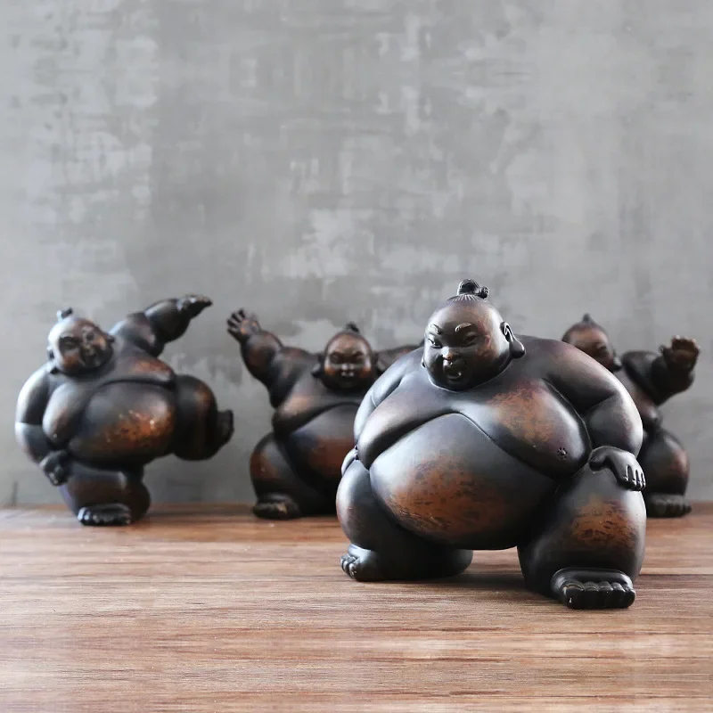 

Creative personality living room model room decoration, TV cabinet, office sumo wrestling, fat people, handicrafts