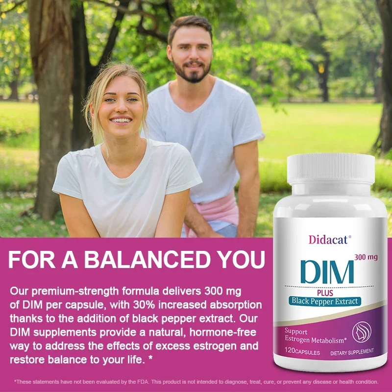 DIM+ Alkaloids - Female Endocrine Balancing Supplement, Supports Menopause, Antioxidant, Relieves Fatigue and Mood