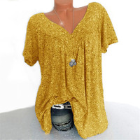 Casual Loose Tops For Women Floral T-shirt 2024 Summer Top Y2k Women's Clothing (Red Yellow Pink Green Blue)
