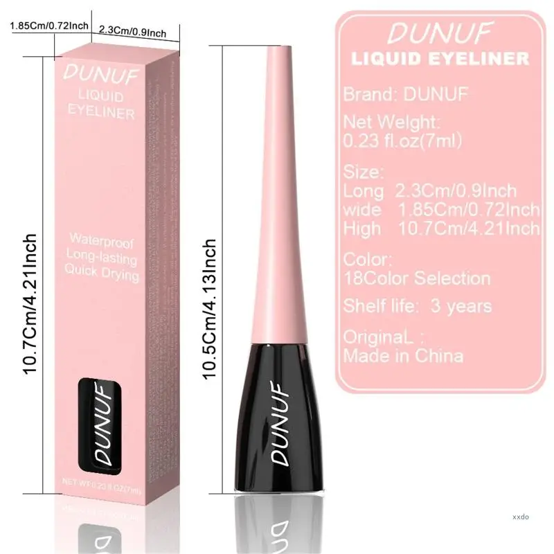 DUNUF Waterproof Eye Liners Liquid Eyeliner Colourful Liquid Eyeliner Pen Long Lasting Eyeliner Easy to Dye for Dance Parties